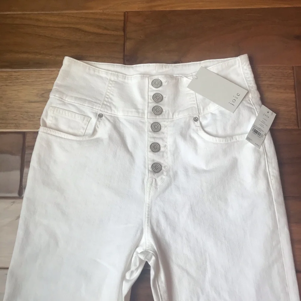 Joie Laurelle Porcelain High Waisted Cropped Jeans - Picture 4 of 13